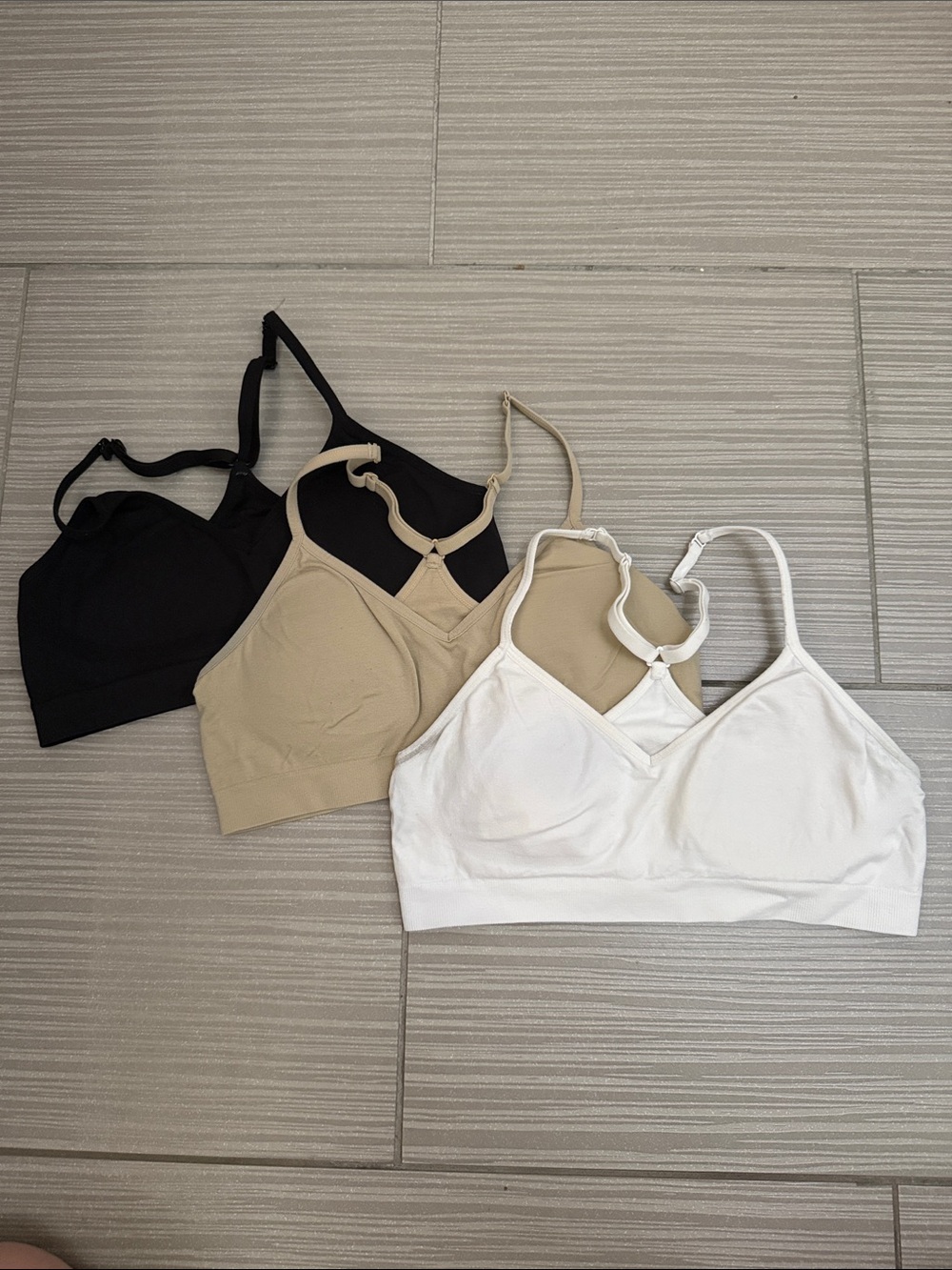 Kalon Wireless Bralettes - Black, Beige & White - Set of 3 - Medium